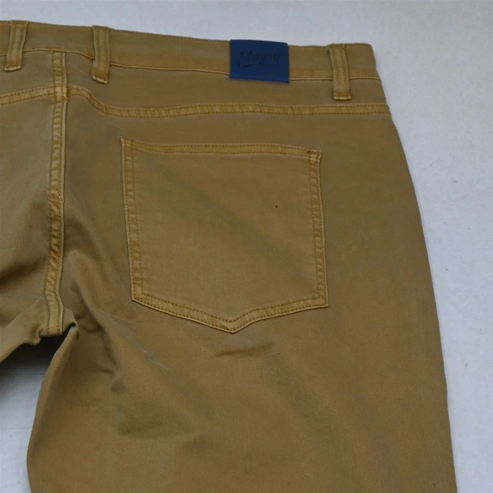Mugsy 42x30 Yellow Stretch Denim Scouts Slim Mens Jeans